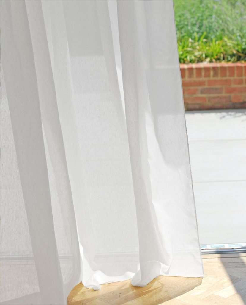 Finesse Haze Linen Mix White Voile Curtain M2M