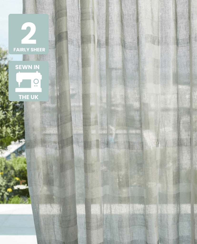 Harlequin Ertha Checked Sheer Voile Curtain M2M