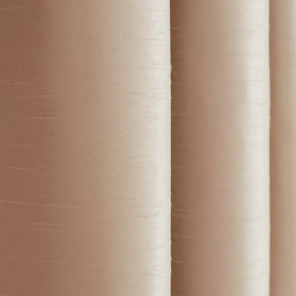 Novanna Faux Silk Blackout Pencil Pleat Curtains