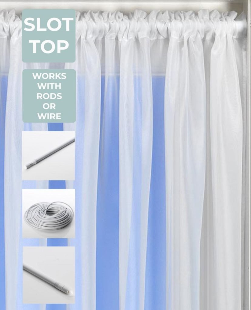 Plain Ivory Express Net Curtain