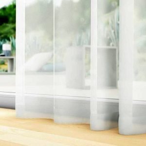 Rana Pure White Silky FR Sheer Curtain M2M
