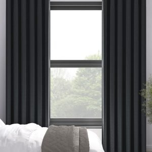 Saffron Ebony Office Blackout Window Curtains