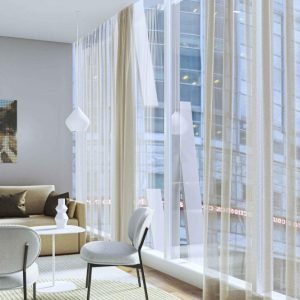 Taurus Light Linen Look FR Sheer Curtain M2M