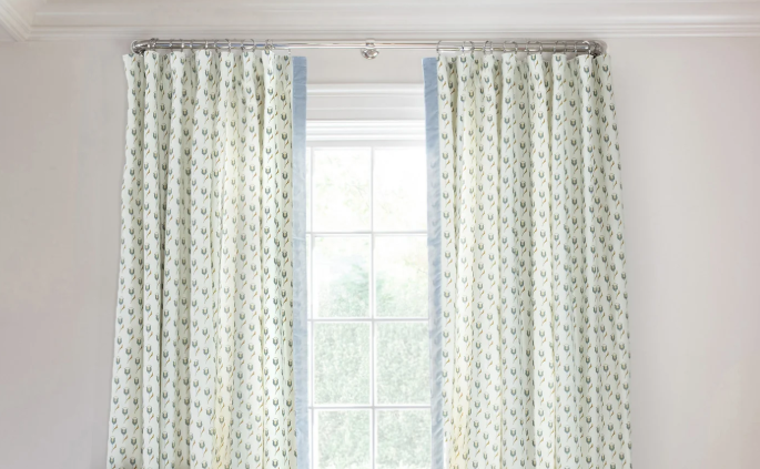 Annabelle Peacock Custom Blue Green Curtain