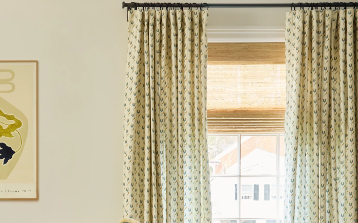 Annabelle Peacock Custom Blue Green Curtain