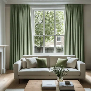 Asparagus Green Pencil Pleat Curtains