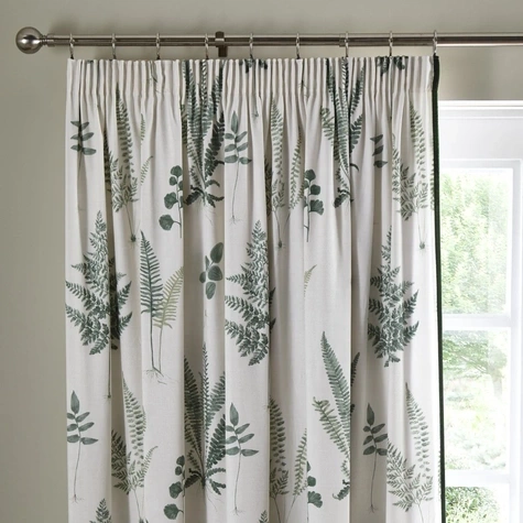 Botanical Pencil Pleat Curtains Fabric