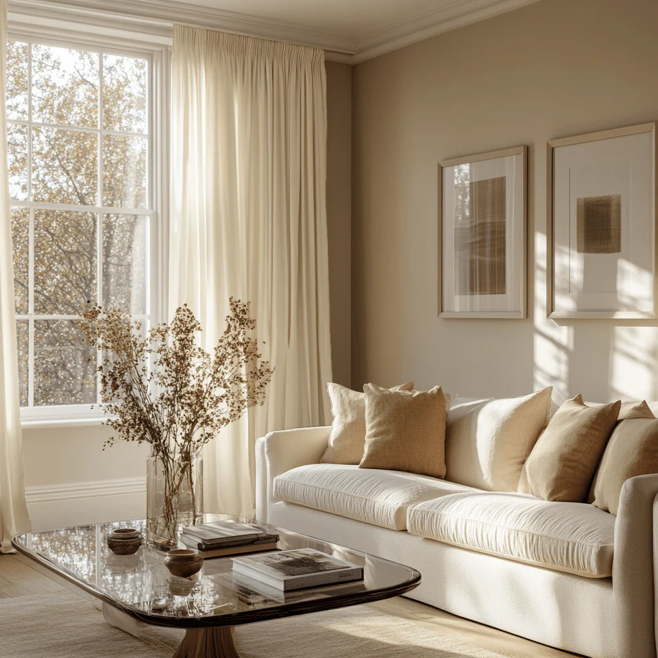 Cream Pencil Pleat Curtains