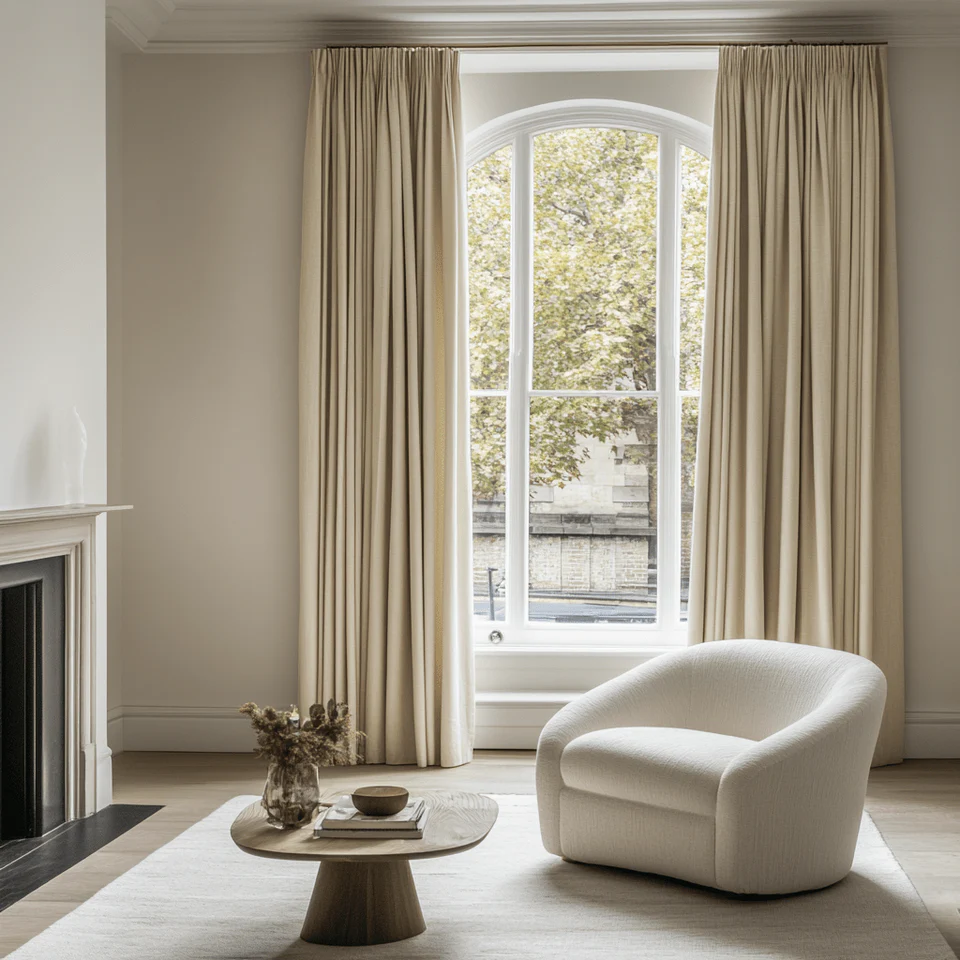 Cream Pencil Pleat Curtains