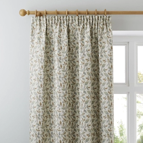 Dianna Duck Egg Pencil Pleat Curtains