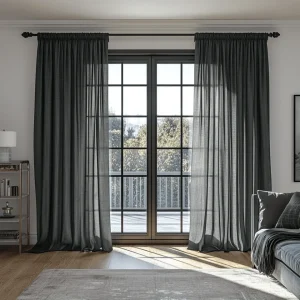 Dim Soft Grey Pencil Pleat Curtains