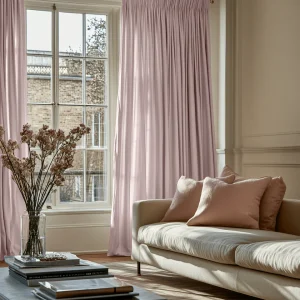 Dusty Pink Pencil Pleat Curtains