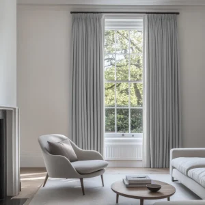 Light Stone Grey Pencil Pleat Curtains