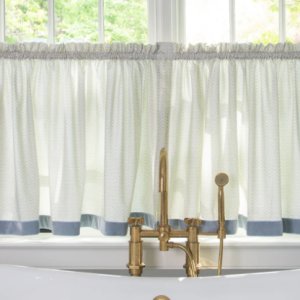 Loomi Moss Custom Cafe Blue Green Curtain