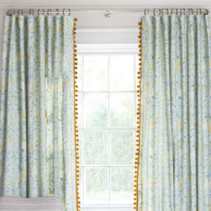 Lulie Eggshell Custom Blue Green Curtain For Kitchen