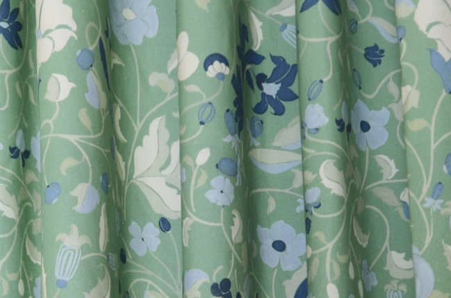 Lulie Parsley Custom Blue Green Curtain For Kitchen