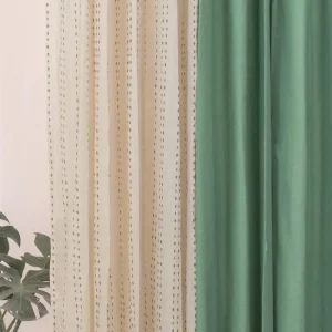 Sage Green Solid Dew Sheer Set Combo Cotton Curtain