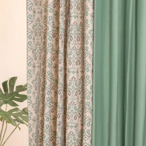 Sage Green Solid Spice Route Set Combo Cotton Curtain