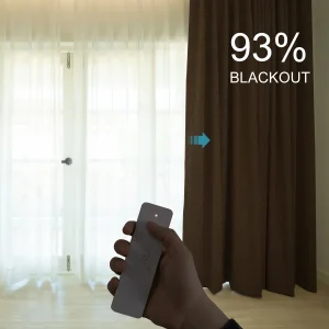 SmartWings Motorized Drapery 93% Blackout Demeter