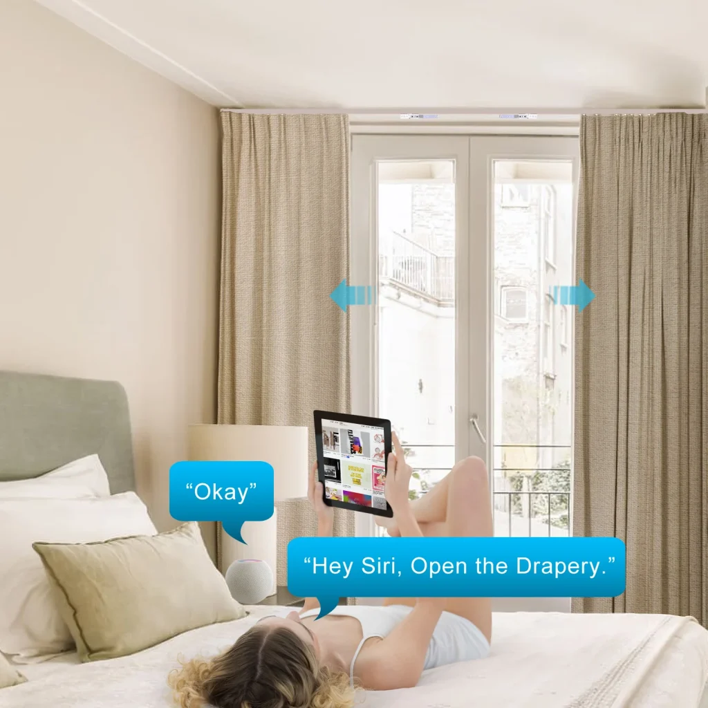 SmartWings Motorized Drapery 93% Blackout Demeter